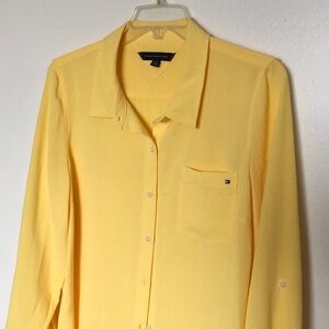 Tommy Hilfiger Button Down Yellow Shirt Size XL 106